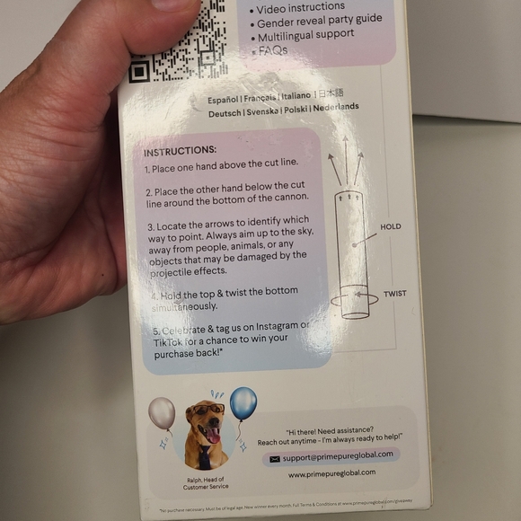 Prime Pure Gender Reveal Cannons Blue - Picture 10 of 10